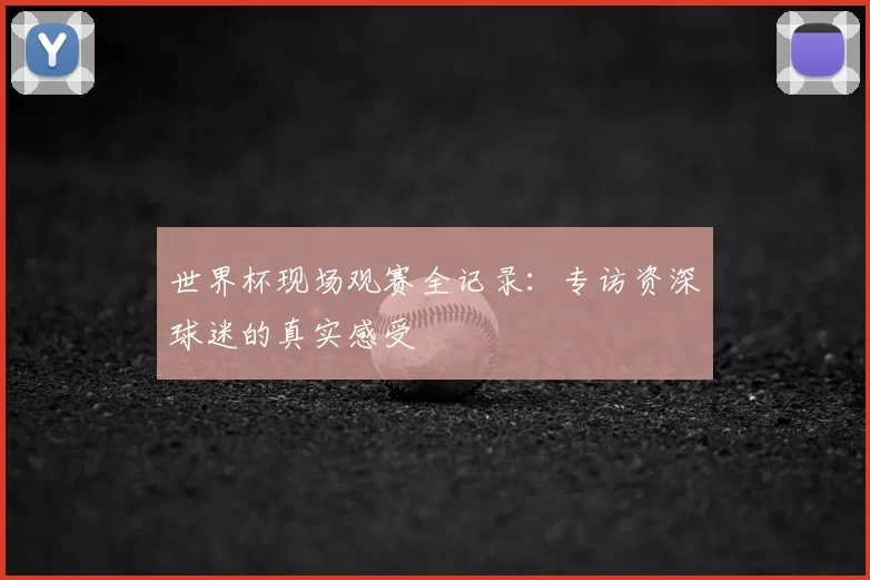 世界杯现场观赛全记录:专访资深球迷的真实感受